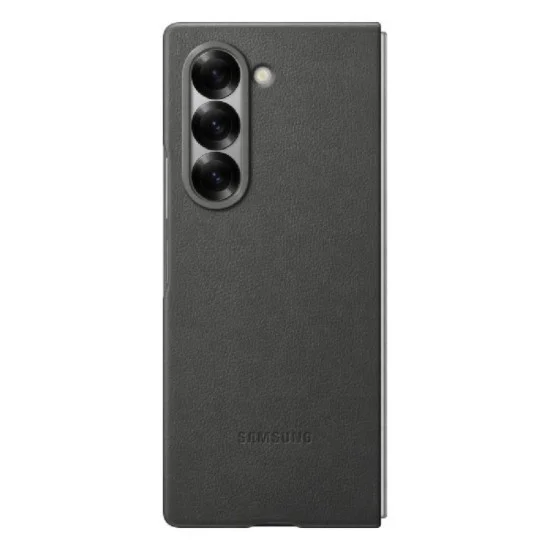 Cover Samsung Z Fold 6 Leather Case - Grey